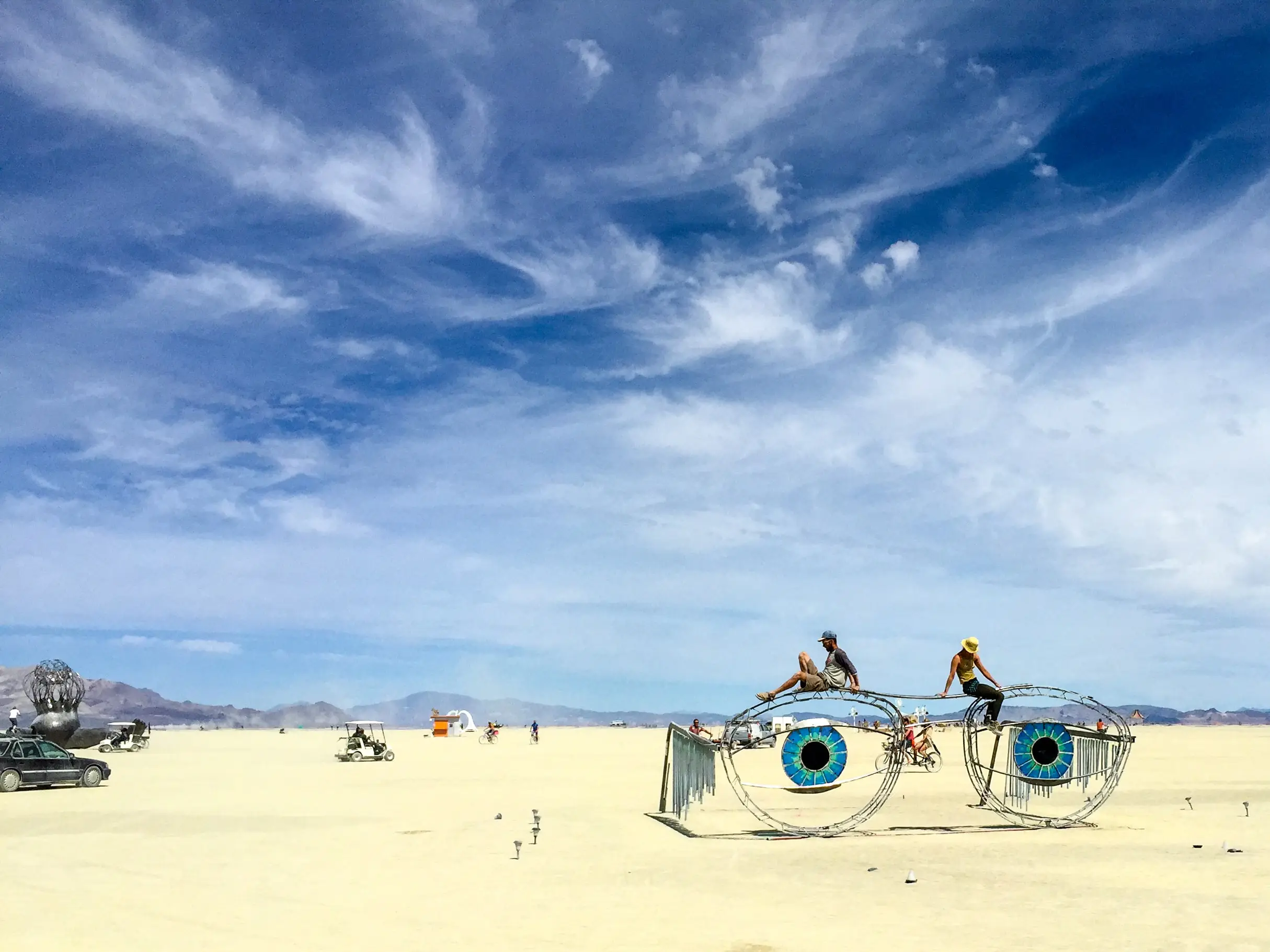 Arquitectura efímera gafas para el festival Burning Man.