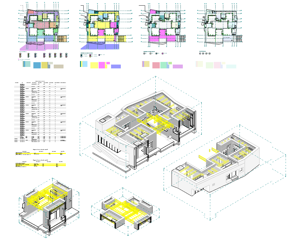 Modelados con mediciones para el Máster en BIM Revit + IA.